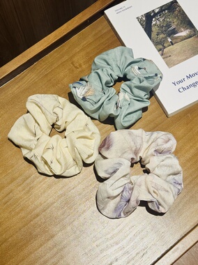 【19.9三个系列】doki自制天丝苎麻新中式国风简约ins风大肠发圈