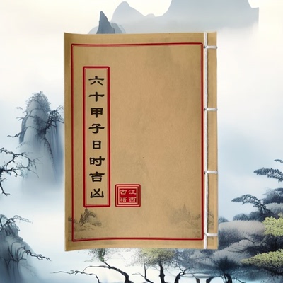 六十甲子日时吉凶 手工线装 民间收藏 高清彩色版 课业本