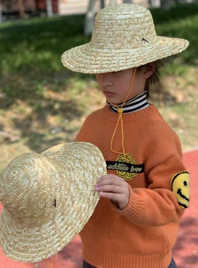 防晒遮阳帽草帽沙滩儿童春夏季