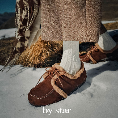 羊皮勃肯毛毛鞋女冬季保暖