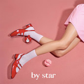 Peche女小红鞋 浅口一字带复古凉鞋 女鞋 玛丽珍凉鞋 子carel同款