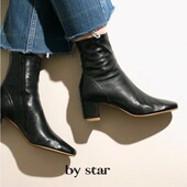 far同款 星叔手制·高跟瘦瘦靴女基础款 通勤短靴女by 羊皮短靴