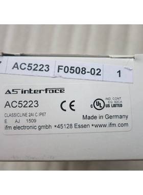 正品原装全新正品IFM易福门 AC5223 品质现货功能包好
