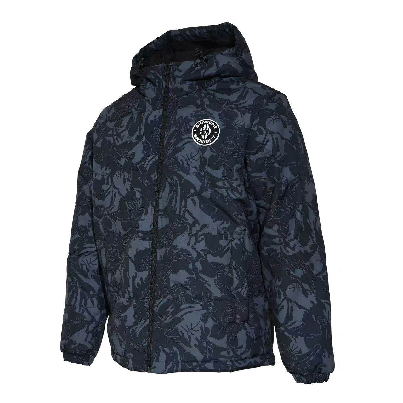 361°男装运动服2024冬季新款保暖短款羽绒服宽松迷彩羽绒男外套