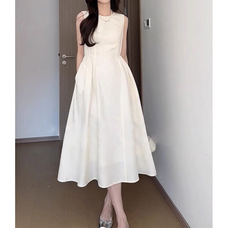 欧洲站粉色无袖背心连衣裙子女夏2025法式气质初恋绝美超好看长裙
