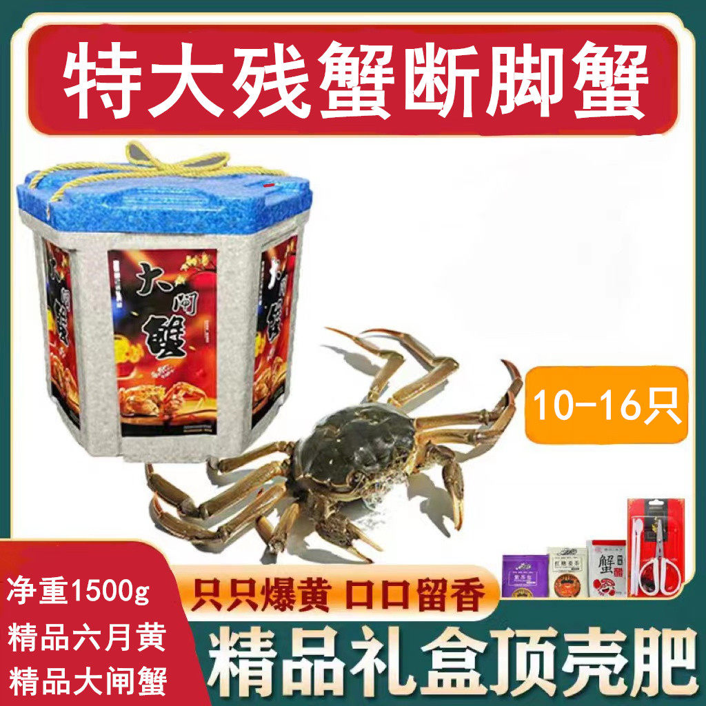 净重3斤断脚蟹8-12只大闸蟹