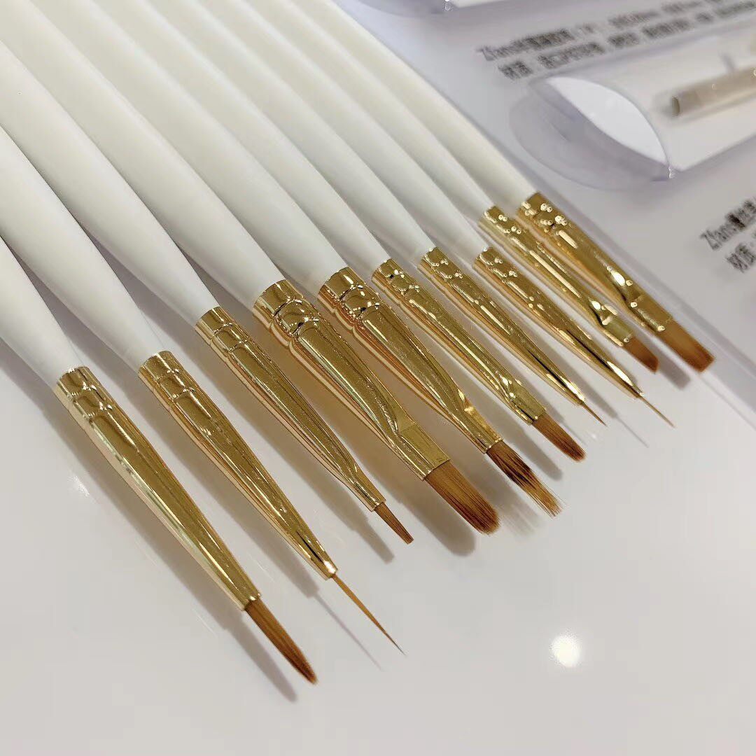 美甲工具美甲笔彩绘笔拉线笔光疗笔多用笔扫笔花瓣笔格纹笔法式笔