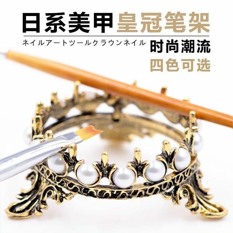 复古银色光疗笔日系美甲图片
