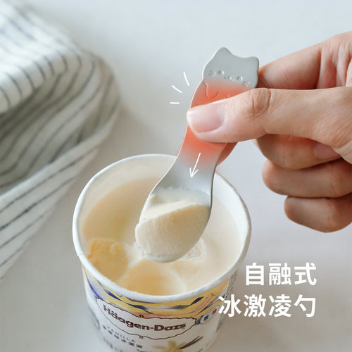 【两件6折】铝合金冰淇淋雪糕勺甜品勺吃蛋糕勺子布丁勺下午茶