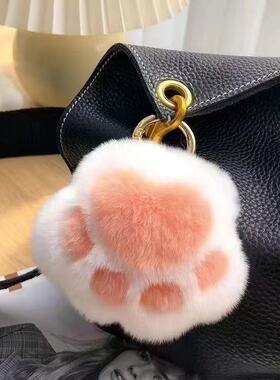 包包挂件猫爪造型可爱猫爪可爱风格包挂件钥匙扣韩粉白色玩偶配饰