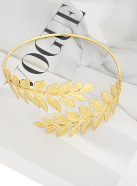 希腊罗马款手镯影视拍摄古装妆造金色手镯古装拍摄手镯几何复古