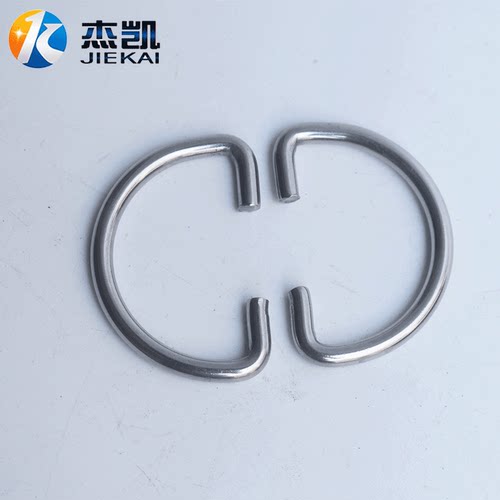 不锈钢304开口D型环手拉环销轴固定环非标定制拉手环半圈半圆环