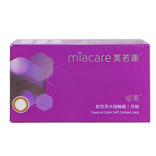 美若康绽美水凝硅水凝胶美瞳月抛1片混血灰色自然彩色隐形眼镜sk