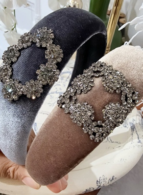 JIALI韩国小哥家代购B·GANA高级感镶钻闪亮奢华发箍气质发卡发饰