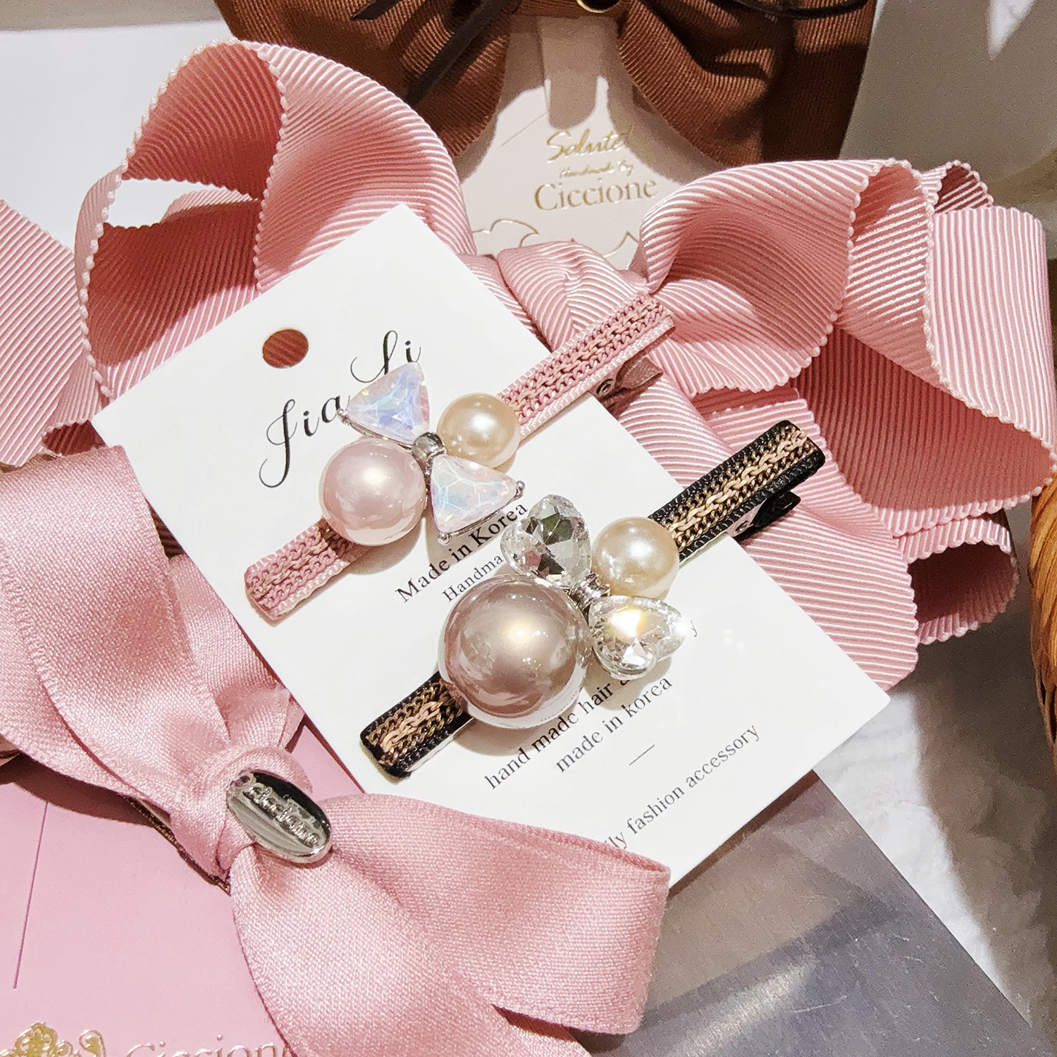 韩国ENGJEEHWANG蝴蝶结发夹