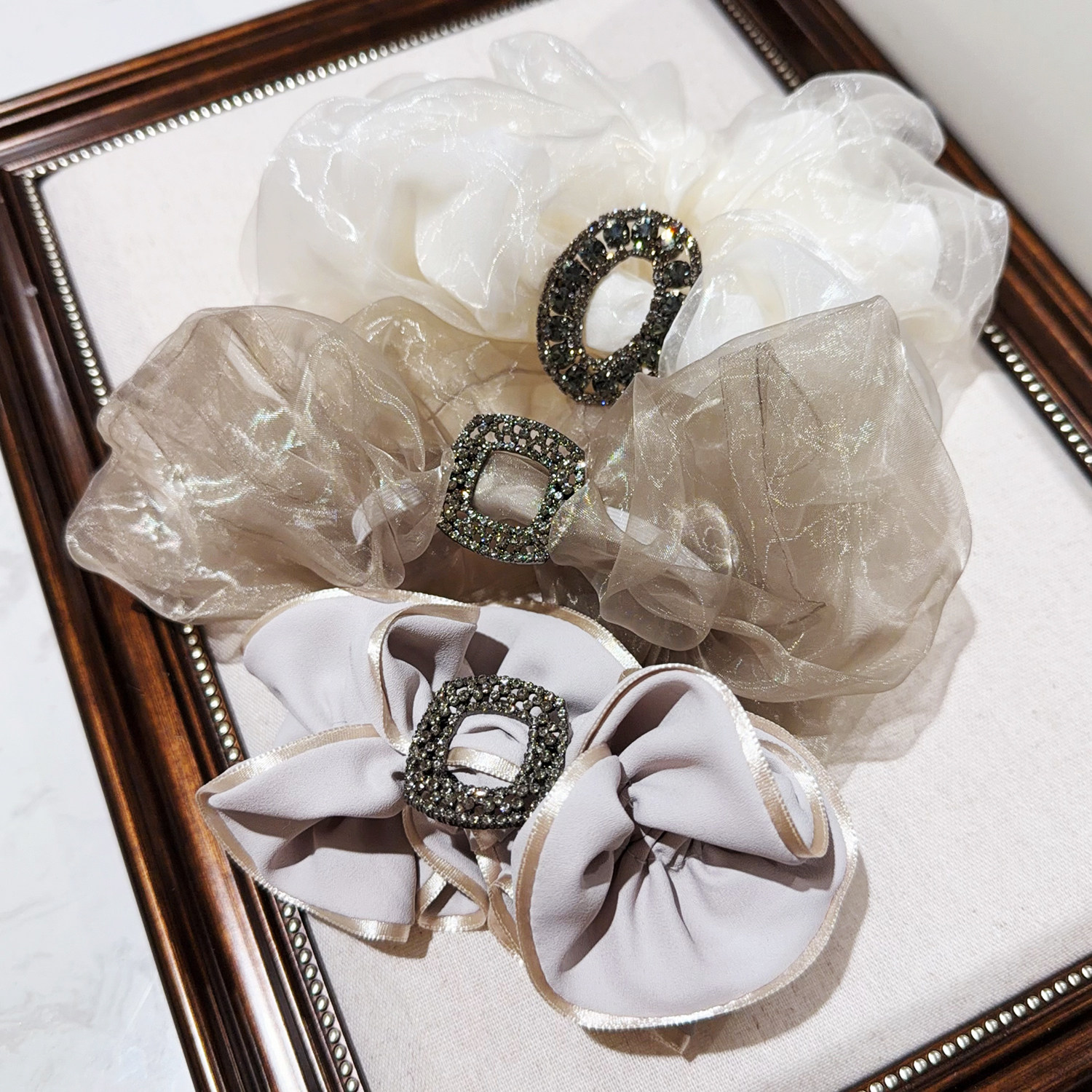 JIALI韩国小哥家代购B·GANA大肠水晶纱发圈满钻水晶扣马尾头绳,饰品/流行首饰/时尚饰品新,发饰,淘宝优惠券,粉丝福利购,淘宝优惠卷