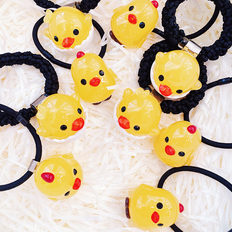 阿兹娜aznavour韩国正品挺大一只树脂板材小鸡小鸭发圈绑马尾发绳