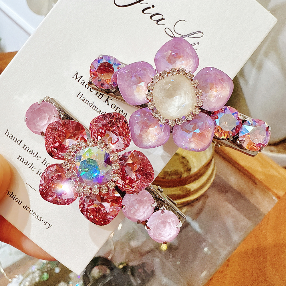 韩国进口Aurora奥拉施家水晶发夹