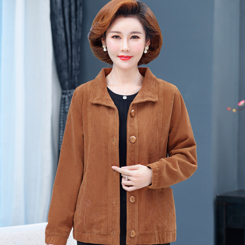 外套灯芯绒夹克加大码