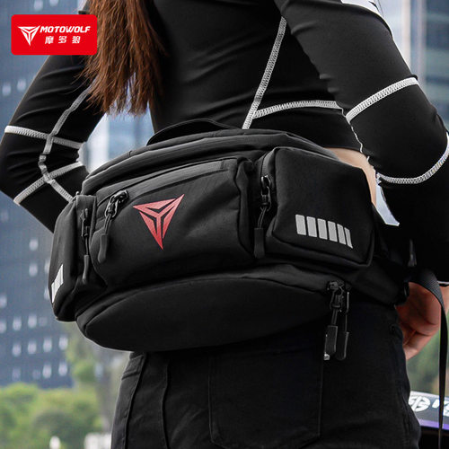摩多狼摩托车户外骑行大容量腰包休闲便携多功能挎包收纳包快拆包