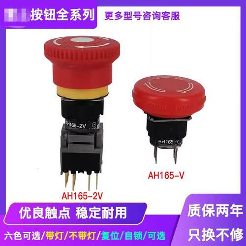 蘑菇头急停按钮开关AH165-2V2VR112VLVR02V5R02V5R01