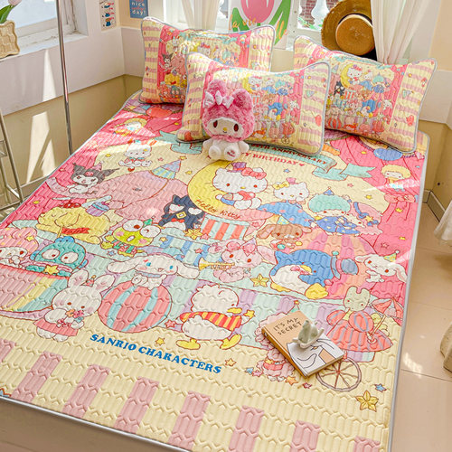 卡通三丽鸥KT猫乳胶凉席可机洗