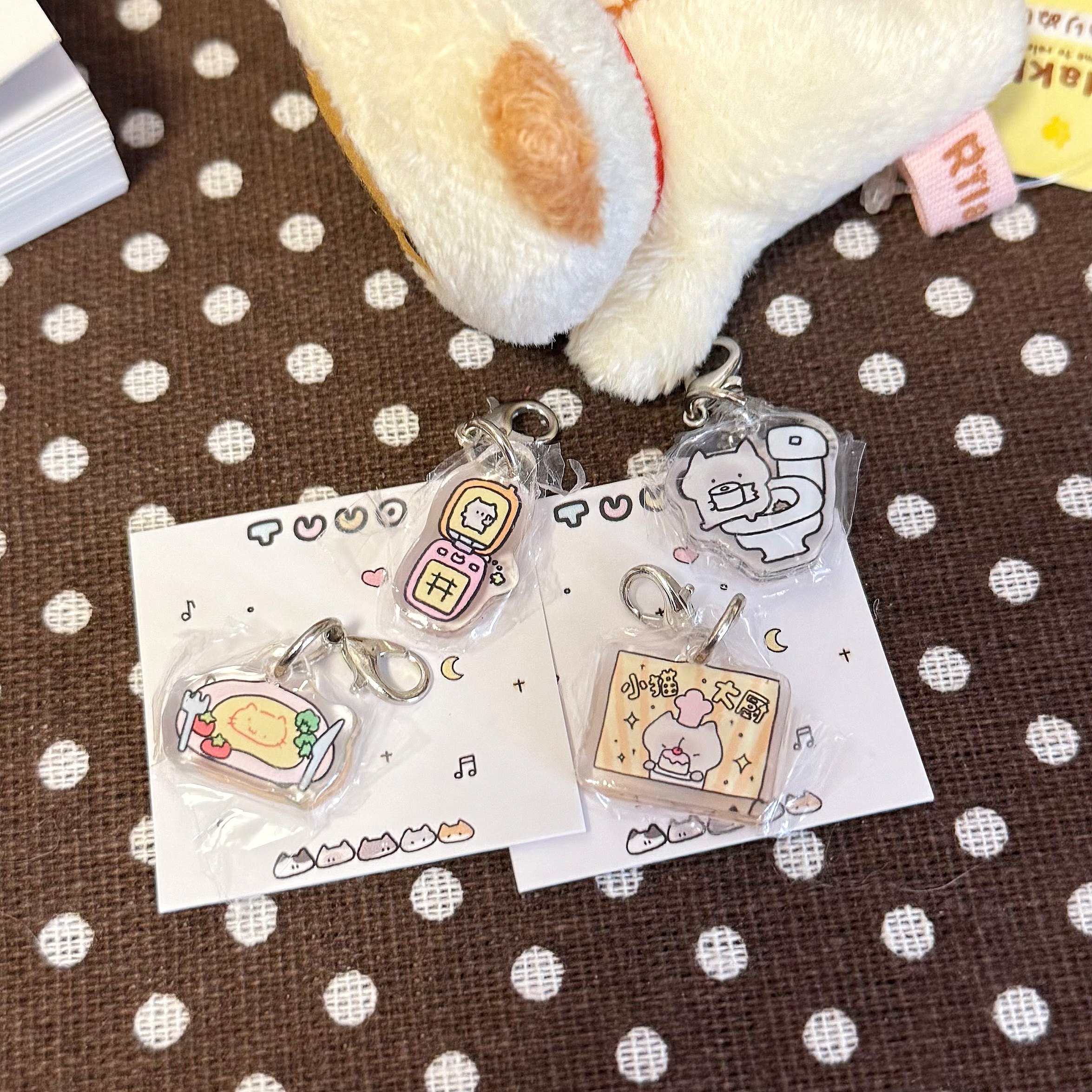 TUUO原创猫咪迷你滴胶亚克力小挂件 鼻嘎m5配件可爱蛋包饭,节庆用品/礼品,钥匙扣,淘宝优惠券,粉丝福利购,淘宝优惠卷