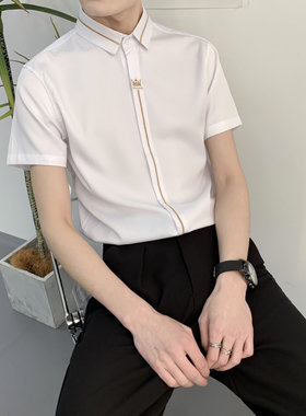 ktv服务员工作服男长短袖制服空少爷夏季夜场酒吧工衣LOGO定制服