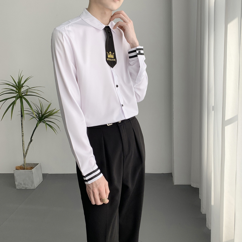 夜场男装少爷空少制服衬衫足浴会所酒吧KTV服务员工作服长袖衬衣