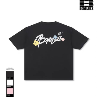 BONELESS立体花花短袖夏季新款趣味设计感凉感速干T恤潮牌体恤男