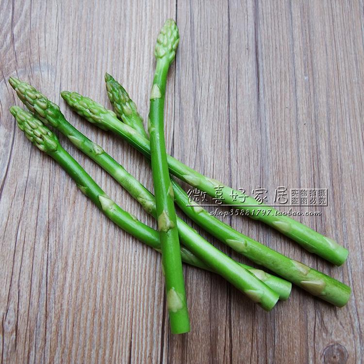 仿真蔬菜 水果 塑料芦笋模型拍图菜品道具 假笋 橱柜装饰摆件