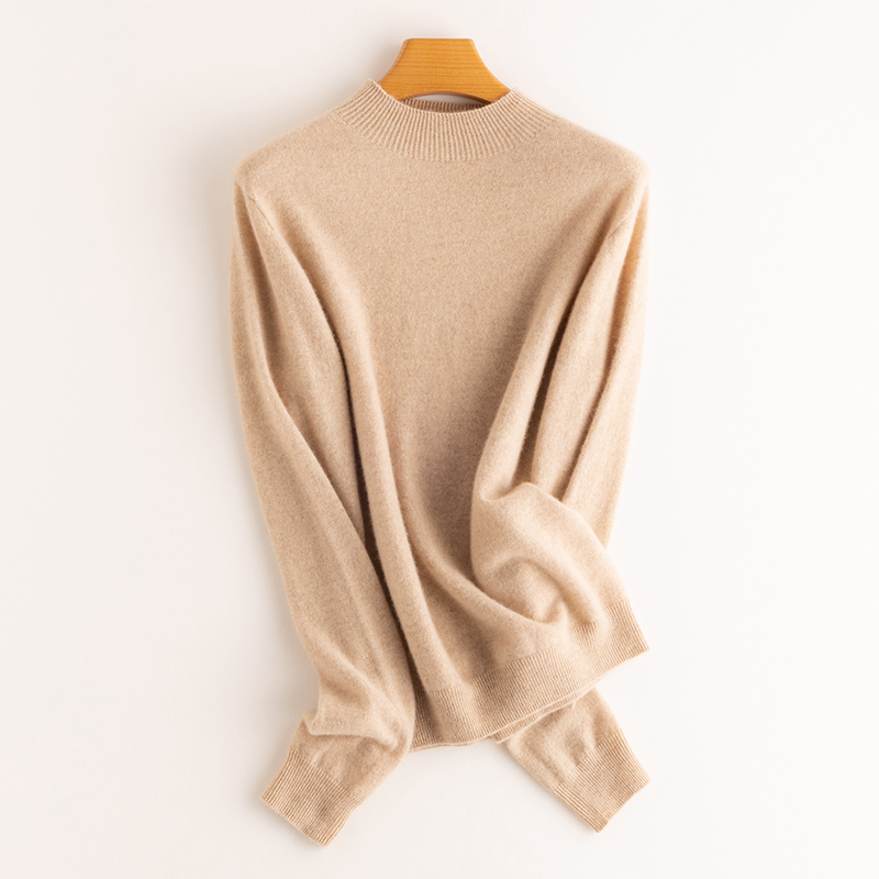 基础款纯山羊绒半高领打底衫内搭