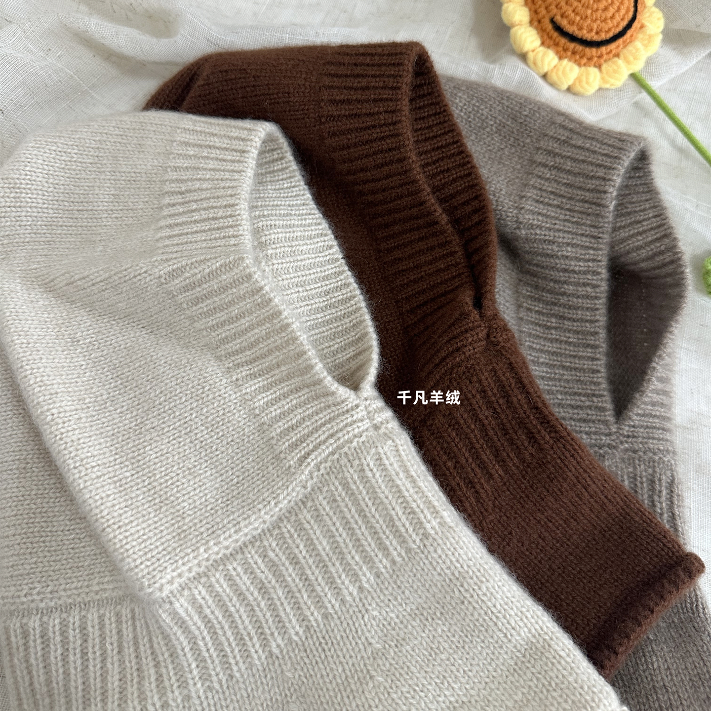 针织儿童羊绒围巾帽子一体护耳帽