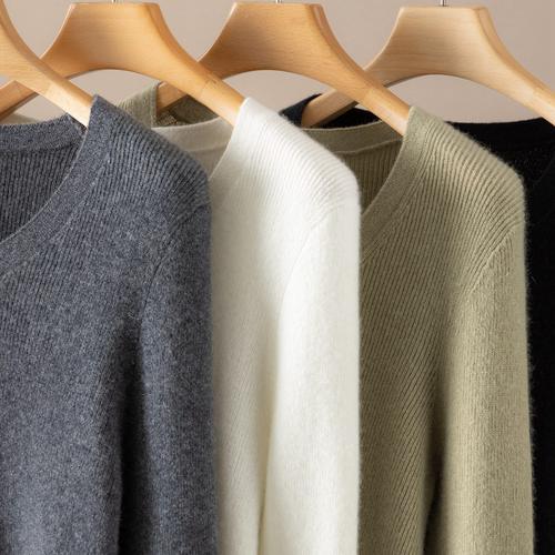 软糯纯山羊绒衫女士圆领打底衫