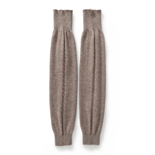 山羊绒长款护膝盖纯色针织保暖老寒腿护腿男女外穿打底裤腿部防寒