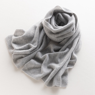 亲肤质感!100%山羊绒大围巾纯色平面大披肩软糯轻柔保暖情侣围脖