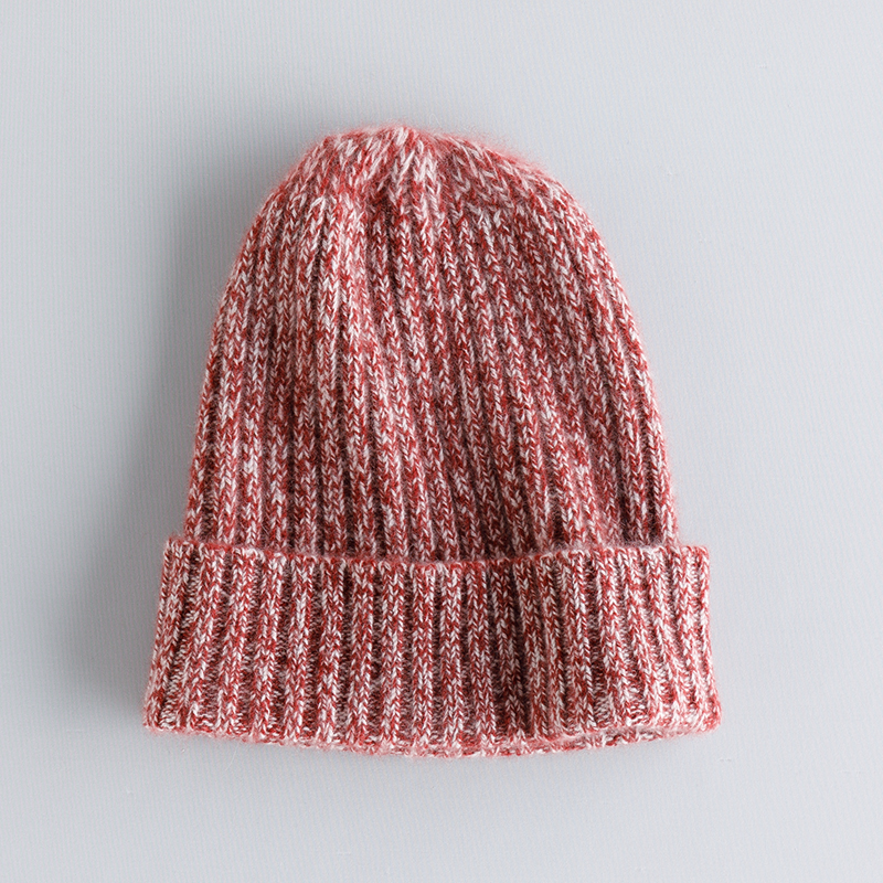 四股加厚纯山羊绒手工棒针冷帽男女情侣秋冬百搭护耳翻边包头帽子