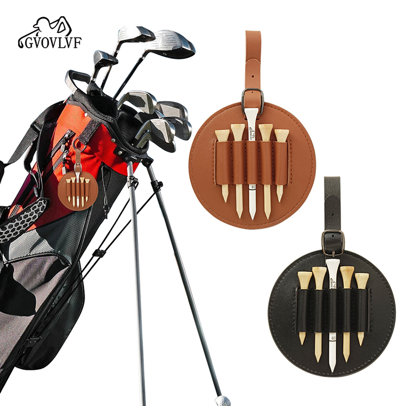 高尔夫球钉皮套 球钉吊牌套PU皮革材质 高尔夫Tee球座保护套用品