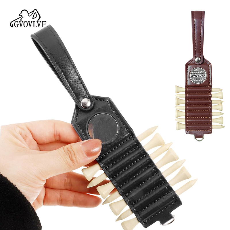 高尔夫球tee收纳皮套球钉收纳包7只发球木钉带马克高尔夫配件用品