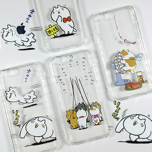 卡通搞怪猫咪适用于iphone7plus苹果6s手机壳tpu创意5SE保护壳软