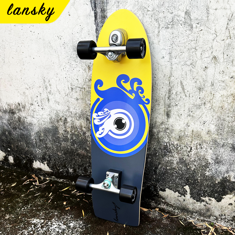 LANSKY赛事级专业陆地冲浪滑板Surfskate陆衡甲板车成人免蹬弹簧