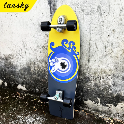 LANSKY赛事级专业陆地冲浪滑板Surfskate陆衡甲板车成人免蹬弹簧