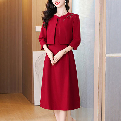 喜婆婆两件套礼服秋冬高