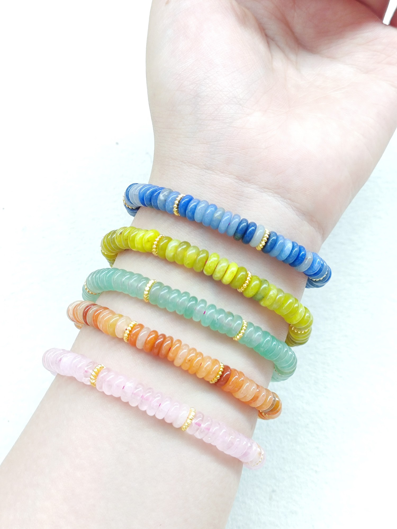 简约水晶手串单圈百搭diy情侣闺蜜学生送礼手饰精品手链串珠礼物