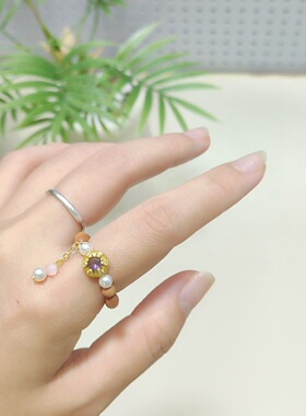 芭比檀紫锆石戒指4mm