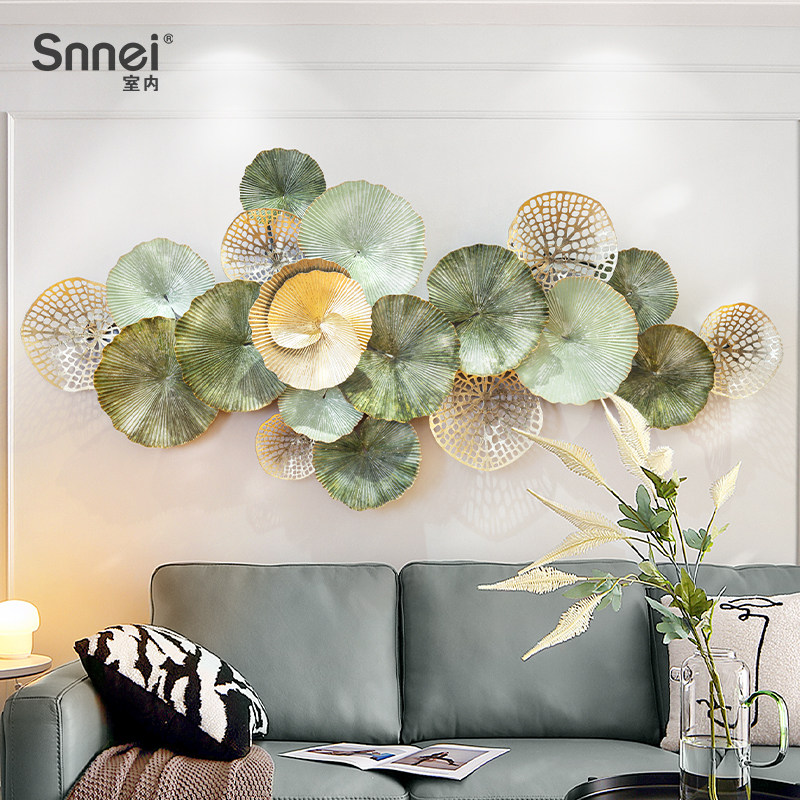 现代田园客厅背景墙挂饰餐厅绿色植物装饰花卧室墙壁铁艺立体挂件,家居饰品,壁饰,淘宝优惠券,粉丝福利购,淘宝优惠卷