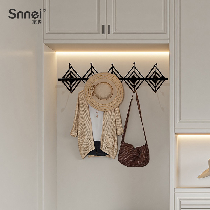 现代简约铁艺装饰挂钩钥匙挂架创意衣帽墙上挂衣架入户玄关置物架