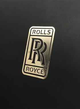 双R劳斯莱斯Rolls-Royce金属标贴 汽车车标装饰手机贴纸电脑贴纸