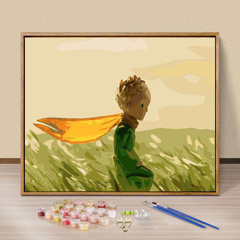 diy数字油画油彩画客厅卡通动漫手绘画人物手工填色装饰画小王子