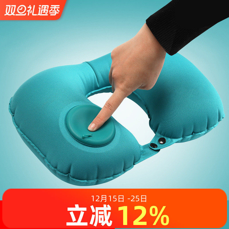 法兰左按压式免吹自由潜水充气枕